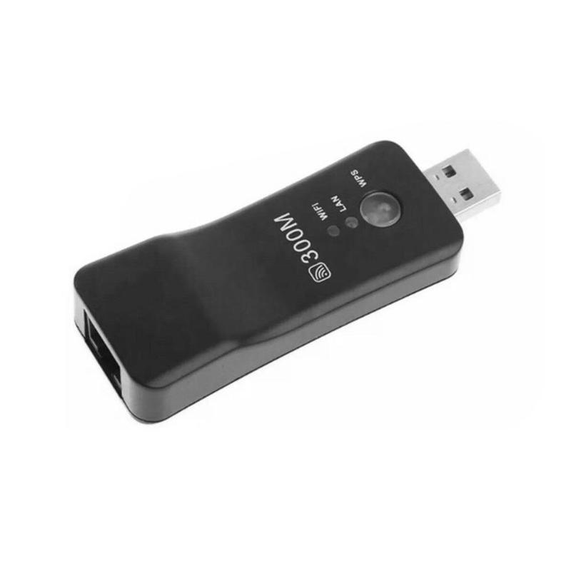 Smart Wireless USB WiFi Lan Adapter 802.11 B/g/n Standards TV WiFi Dongle with RJ-45 Ethernet LAN Cable